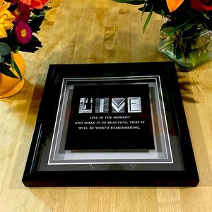 Inspirational wall art! 12x12 Black Frame, glass